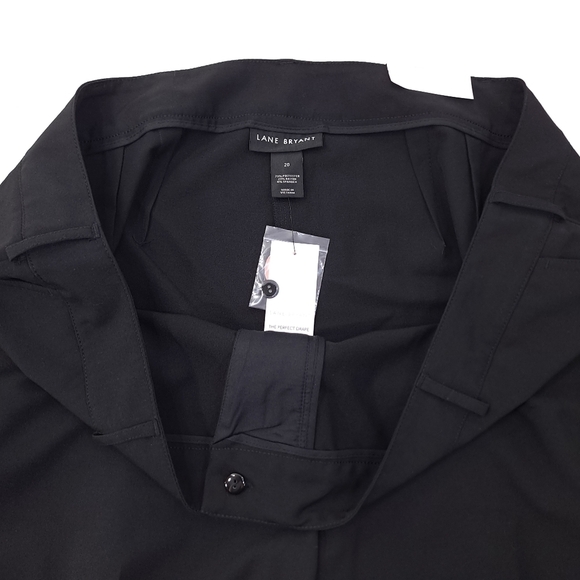 Lane Bryant 'The Perfect Drape' Black Wide Leg Ankle Pants Cargo Pockets Sz 20 - Picture 5 of 7